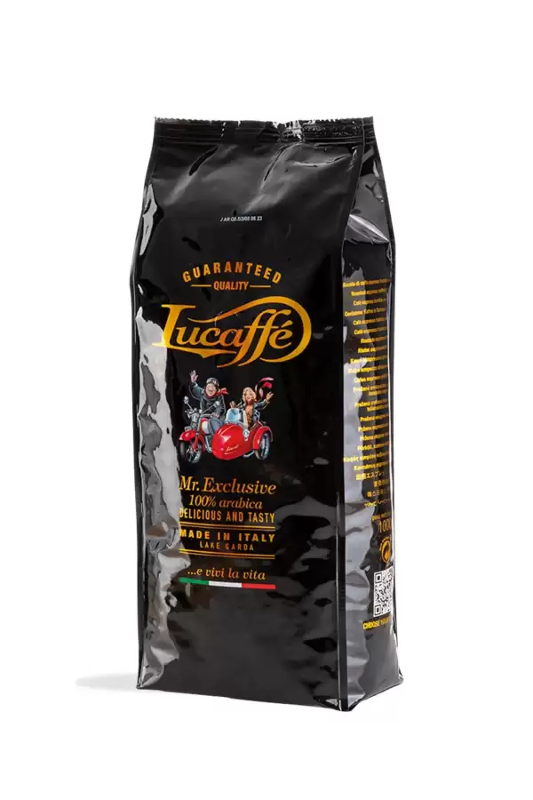 lucaffe mr exclusive 100 arabica kava v zrnjih 1kg