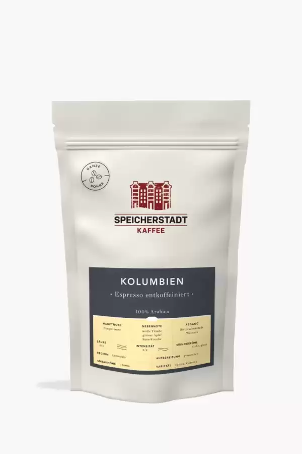 Speicherstadt Kolumbian 100 Arabica Espresso Brezkofeinska Kava 250g paket