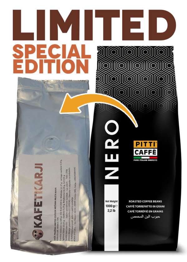 Pitti Caffe Nero Limited Special Edition Kafetkarji Mleta Kava